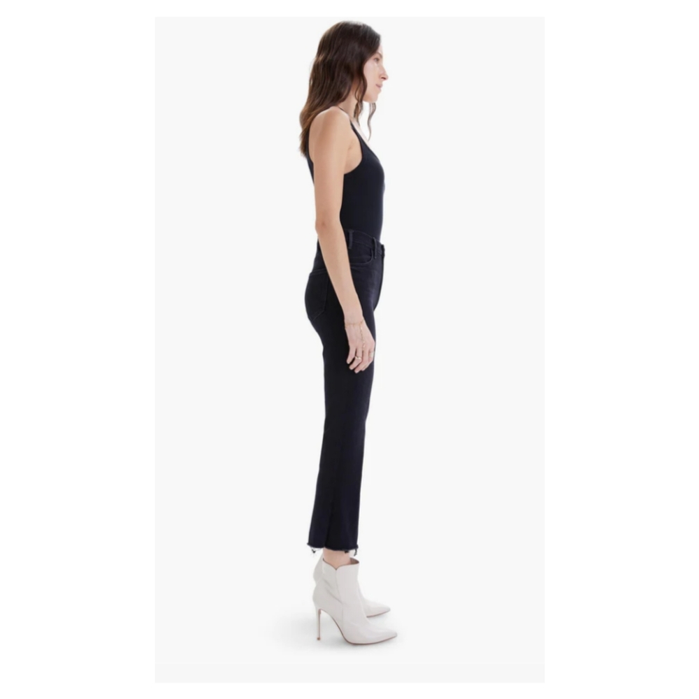 mother the hustler ankle fray encounters at night high rise ankle flare jeans - Picture 7 of 14